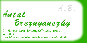 antal breznyanszky business card